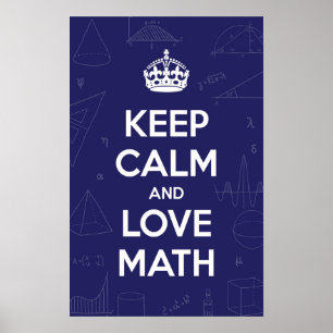 Poster Conserver le calme amour math