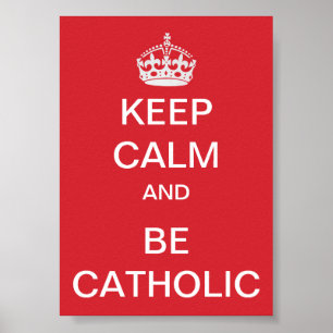 Poster Conserver le calme - catholique
