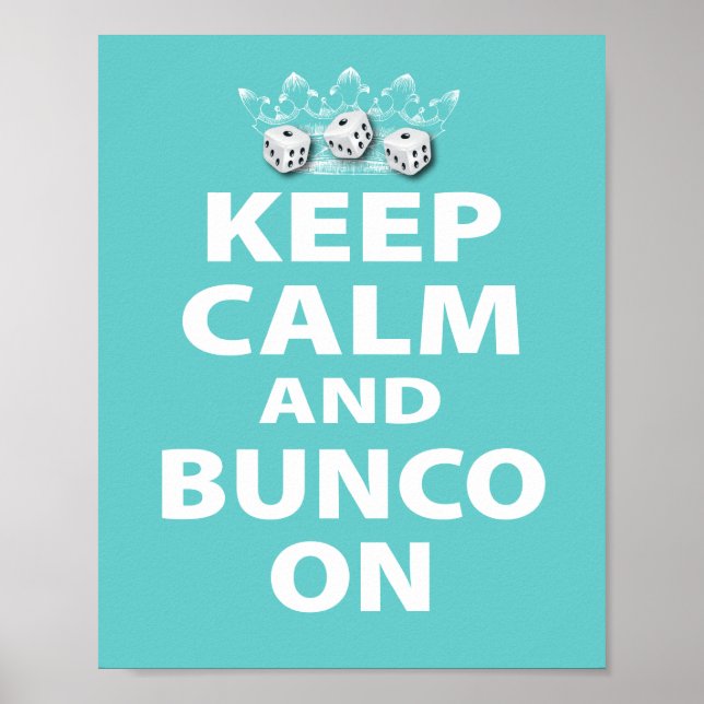 Poster Conserver le calme et Bunco sur la conception (Devant)