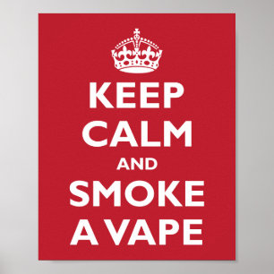 Poster CONSERVER LE CALME et FUMER UN VAPE - Changer d'ar