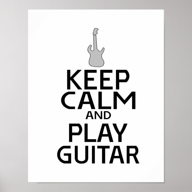 Poster Conserver le calme et jouer Guitare électrique - C (Devant)