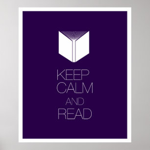 Poster Conserver le calme et la lecture