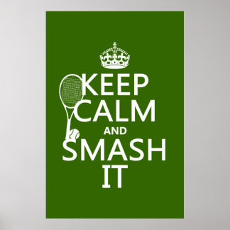 Poster Conserver le calme et le mash (tennis)(n'importe q