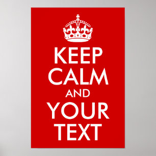 Poster Conserver le calme et le texte