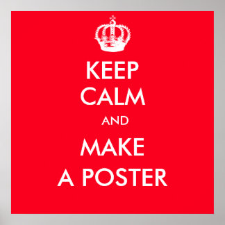 Poster Conserver le calme personnalisable