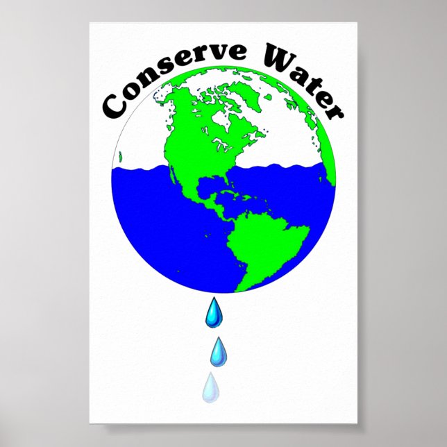 Poster Conserver l'eau (Devant)