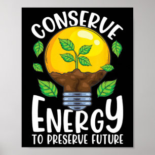 Poster Conserver l'environnement vert de l'arbre d'ampoul