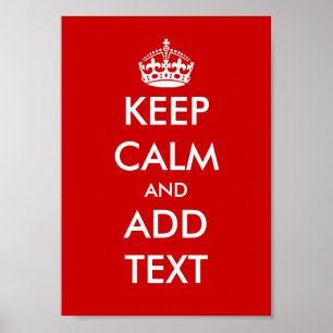 Poster Conserver les signes calmes Faites votre propre