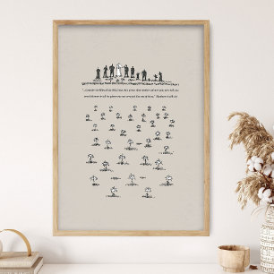 Poster Considérez les lis, Matthieu 6:28, BibleSketches