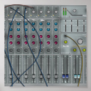 Poster Console de mixage musical