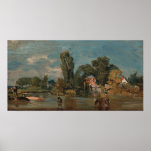 Poster Constable - Flatford Mill
