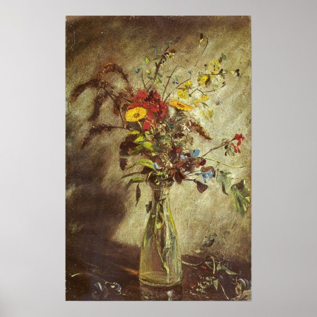 Poster Constable - Fleurs Dans Un Vase En Verre 1814 (Devant)