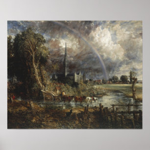 Poster Constable - La cathédrale de Salisbury depuis les