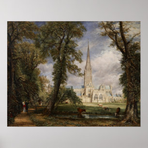 Poster Constable - La cathédrale de Salisbury depuis l'ét