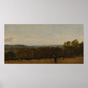 Poster Constable - Shepherd Looking Across Dedham Vale