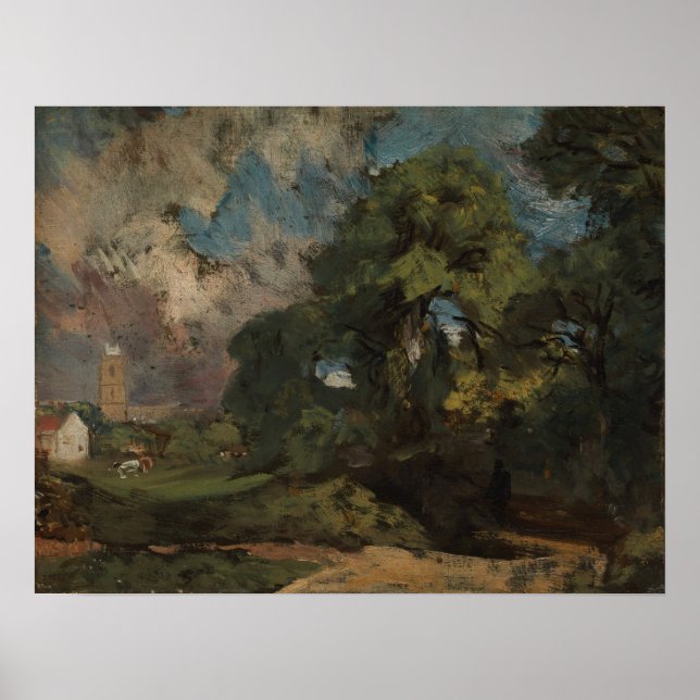 Poster Constable - Stoke-By-Nayland (Devant)