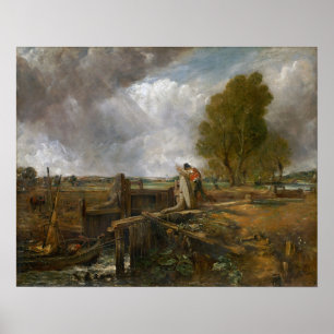 Poster Constable - Study Of A Boat Passing A Lock