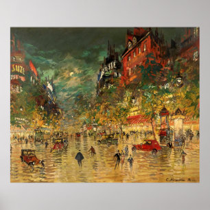 Poster Constantin Korovin : Paris la nuit