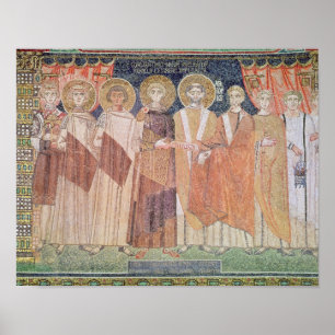Poster Constantine IV accordant des privilèges évêque