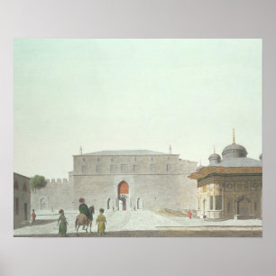 Poster Constantinople : la place Sainte-Sophie montrant l