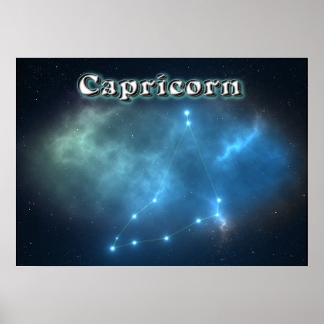 Poster constellation de Capricorne (Devant)