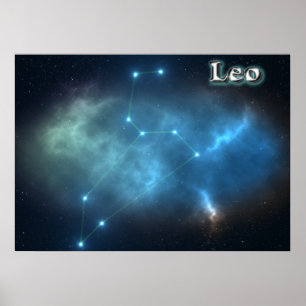 Poster constellation de Leo