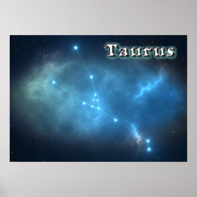 Poster constellation de Taurus (Devant)