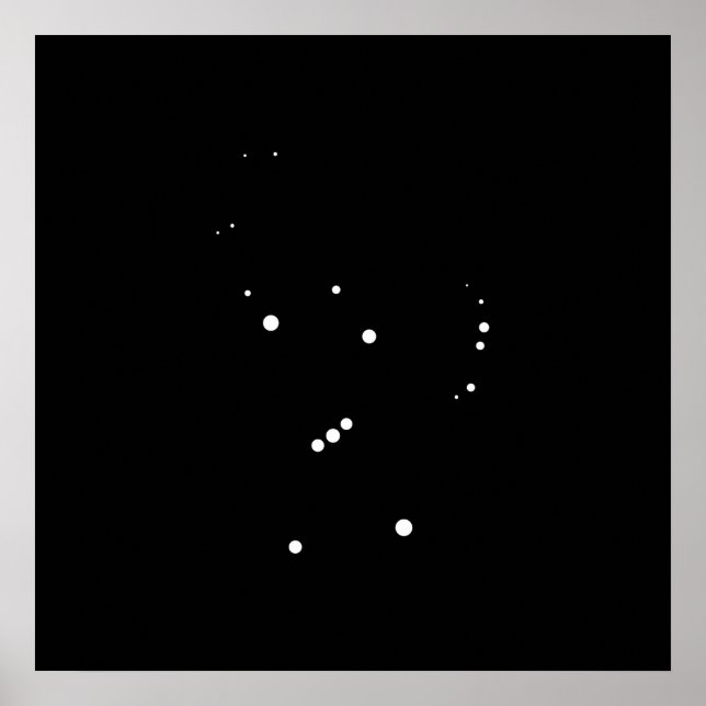 Poster Constellation Orion par Leslie Peppers (Devant)