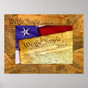 Poster Constitution américaine Nous le peuple
