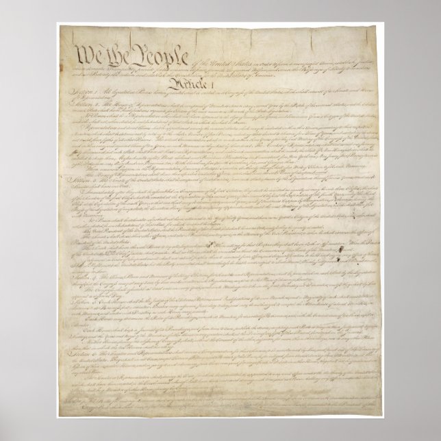 Poster Constitution des États-Unis (Devant)