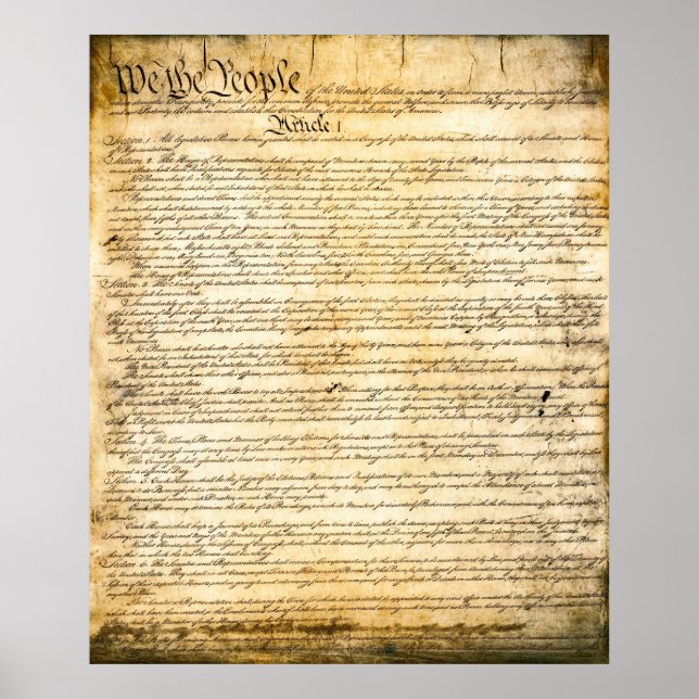 POSTER CONSTITUTION DES ÉTATS-UNIS (Devant)