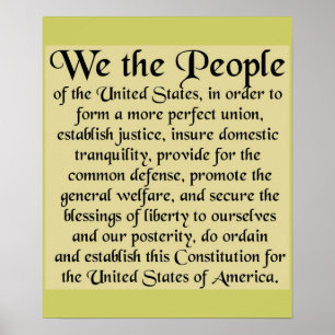 Poster Constitution des États-Unis d'Amérique