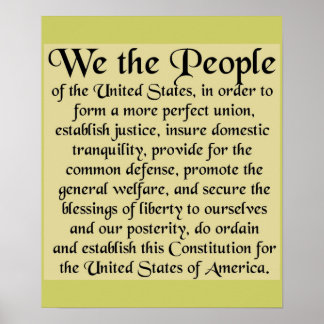 Poster Constitution des États-Unis d'Amérique