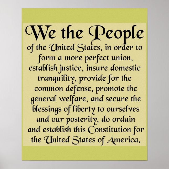 Poster Constitution des États-Unis d'Amérique (Devant)
