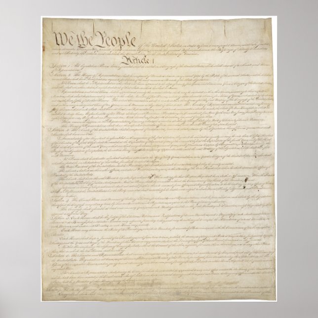 Poster Constitution des États-Unis d'Amérique (Devant)