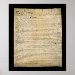 Poster Constitution d'Etats-Unis