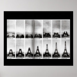 Poster Construction de l'affiche Tour Eiffel