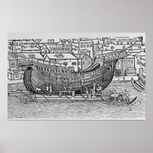 Poster Construction d'un bateau