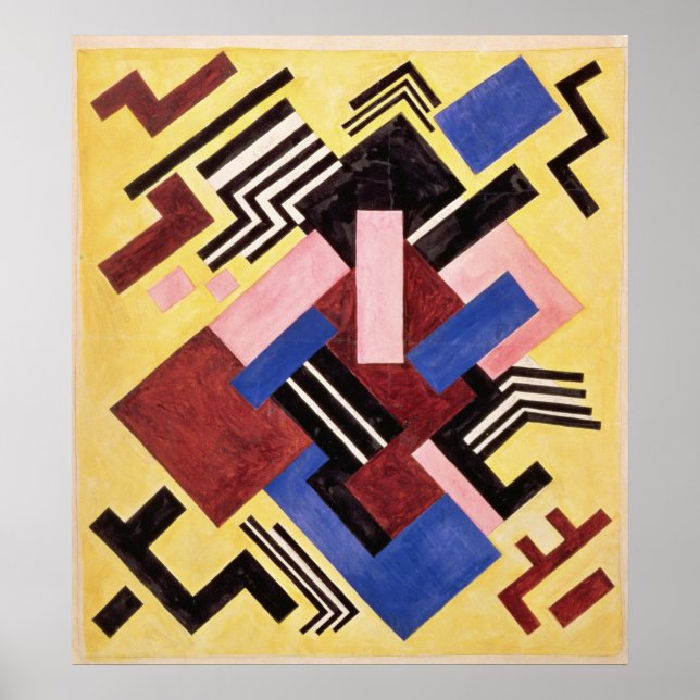 Poster Construction picturale, 1916 (Devant)