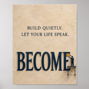 Poster Construire dans le silence, laissez votre vie parl