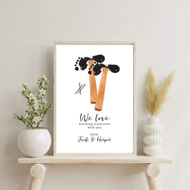 Poster Construire des souvenirs avec marteau d'empreintes (Créateur téléchargé)