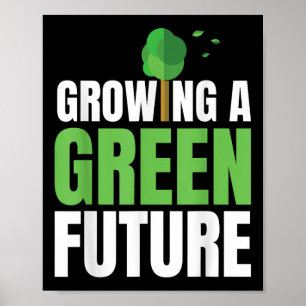 Poster Construire Un Avenir Vert Protection Environnement