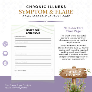 Poster Construire un journal des symptômes et des poussée