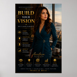 Poster Construisez Votre Vision – Motivation Executive po