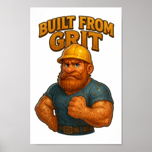 Poster Construit à partir de Grit - Imprimable 3D Wall Ar