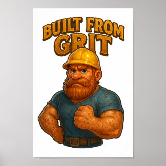 Poster Construit à partir de Grit - Imprimable 3D Wall Ar