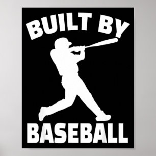 Poster Construit par le baseball drôle de baseball pour h