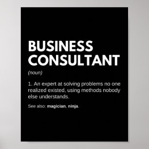 Poster Consultants Et Analystes D'entreprise Drôles De Tr