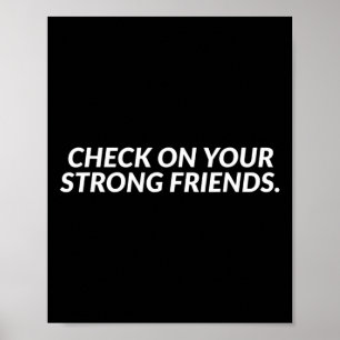 Poster Consultez Vos Amis Forts - Santé Mentale