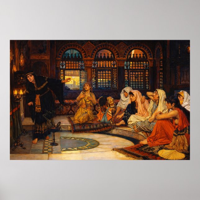 Poster Consulting the Oracle by John William Waterhouse (Devant)